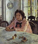 Valentin Serov Girl awith Peaches Sweden oil painting artist